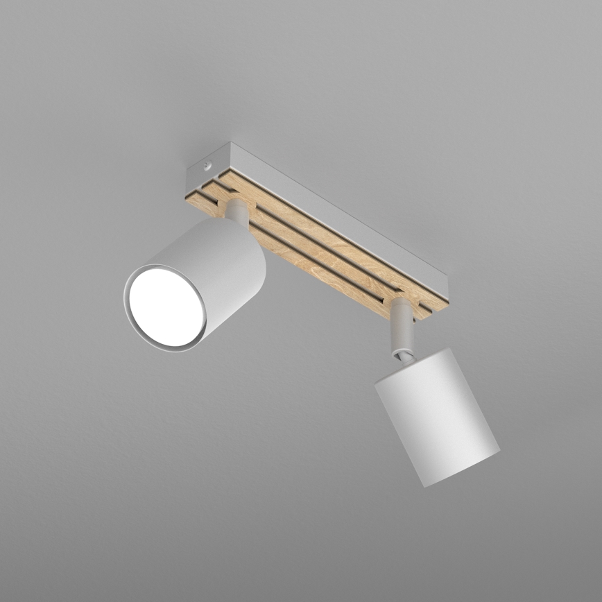Spotlight TERRA 2xGU10/8W/230V white/oak