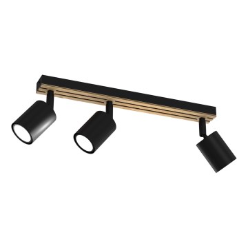 Spotlight TERRA 3xGU10/8W/230V black/oak