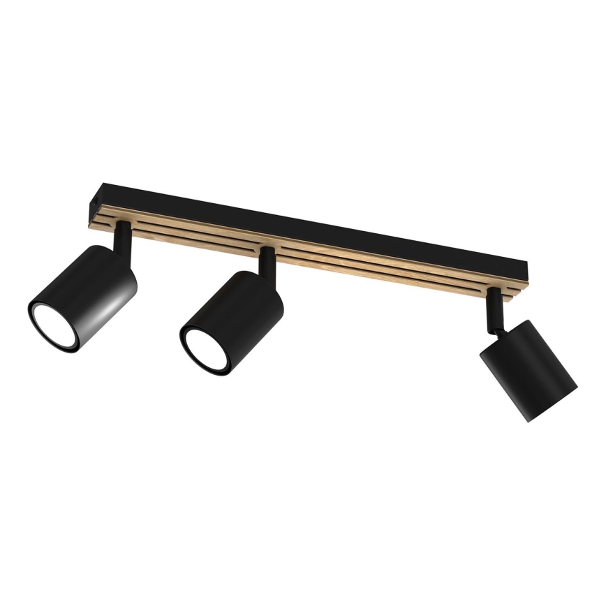 Spotlight TERRA 3xGU10/8W/230V black/oak