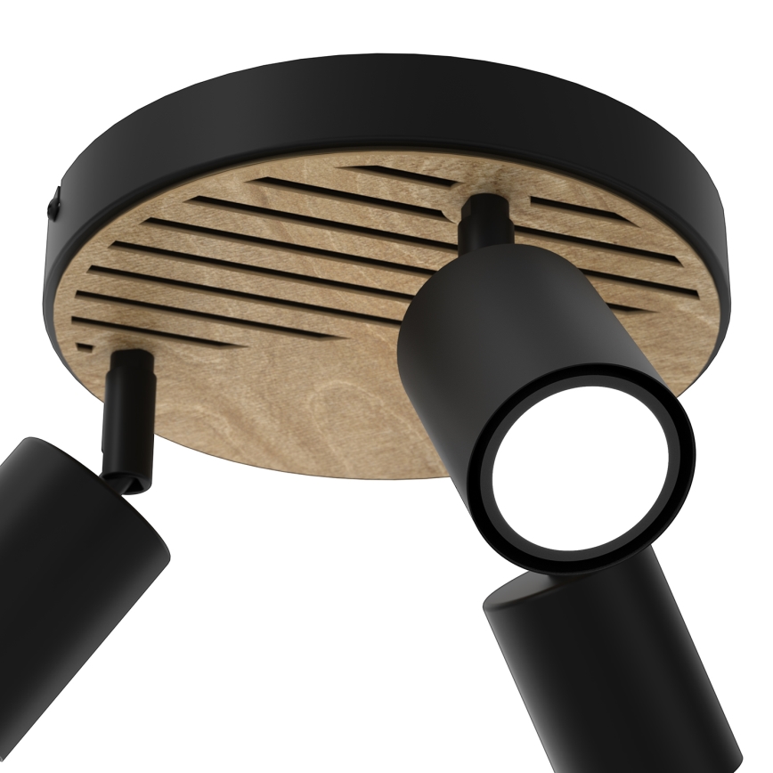 Spotlight TERRA 3xGU10/8W/230V black/oak