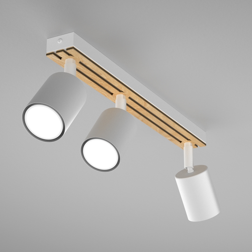 Spotlight TERRA 3xGU10/8W/230V white/oak