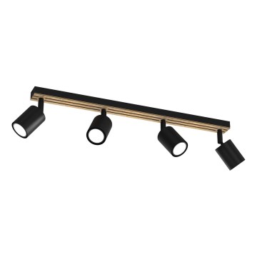 Spotlight TERRA 4xGU10/8W/230V black/oak