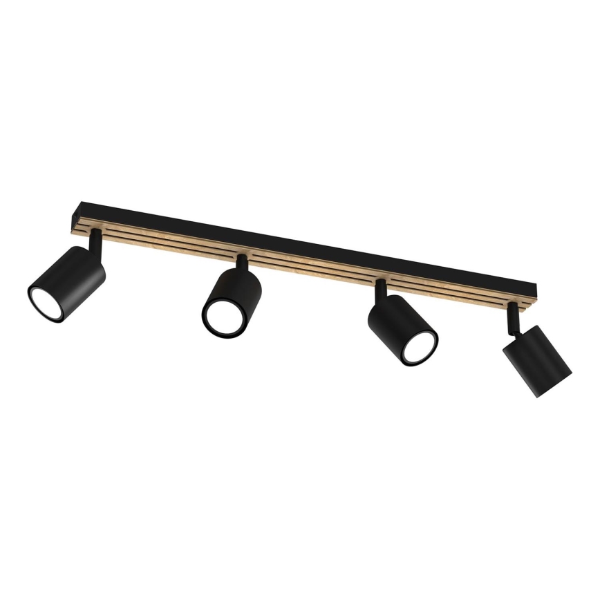 Spotlight TERRA 4xGU10/8W/230V black/oak