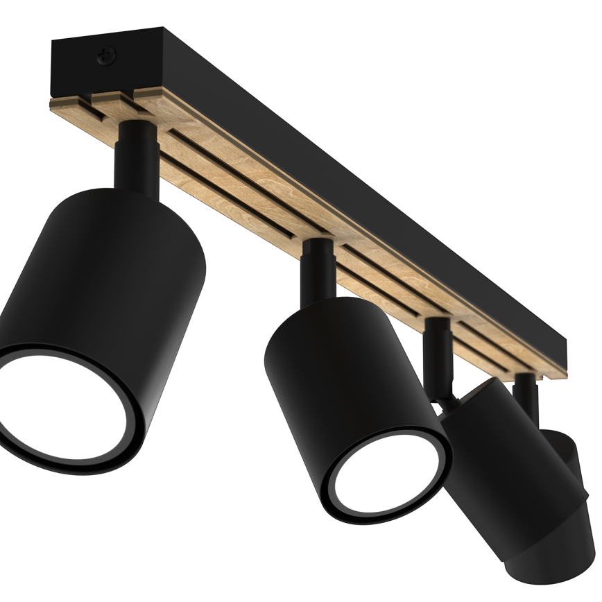 Spotlight TERRA 4xGU10/8W/230V black/oak