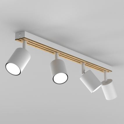 Spotlight TERRA 4xGU10/8W/230V white/oak