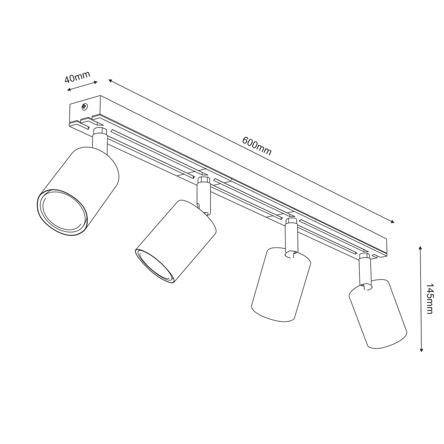 Spotlight TERRA 4xGU10/8W/230V white/oak