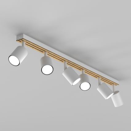 Spotlight TERRA 6xGU10/8W/230V white/oak