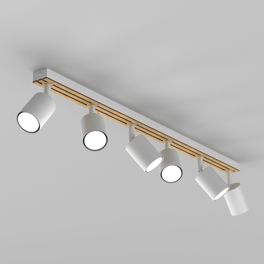 Spotlight TERRA 6xGU10/8W/230V white/oak