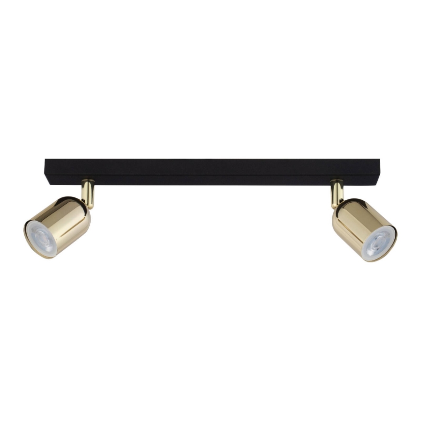 Spotlight TOP 2xGU10/10W/230V black/gold