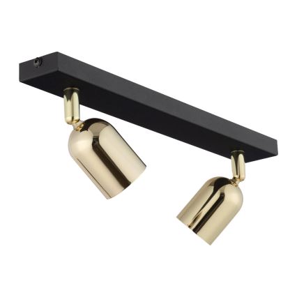 Spotlight TOP 2xGU10/10W/230V black/gold