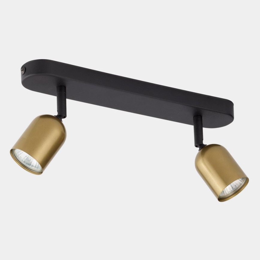 Spotlight TOP 2xGU10/10W/230V gold/black