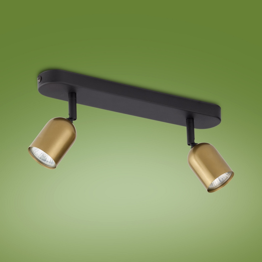 Spotlight TOP 2xGU10/10W/230V gold/black