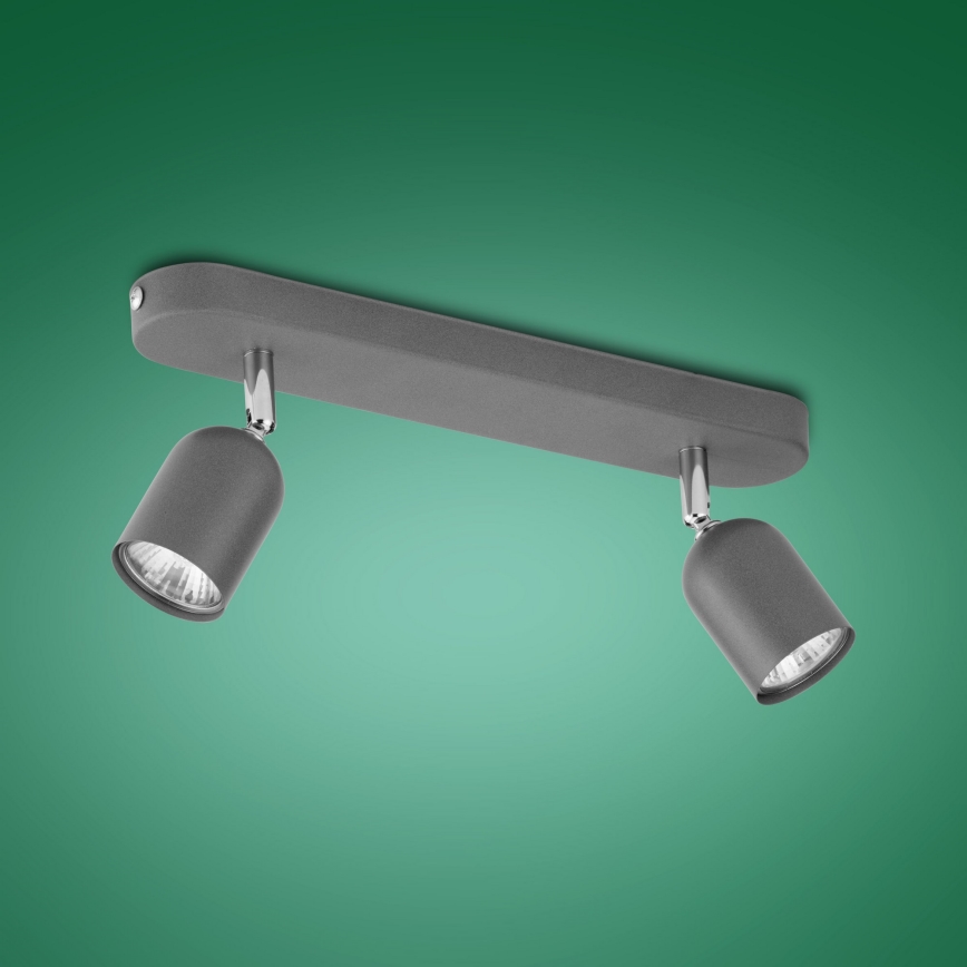 Spotlight TOP 2xGU10/10W/230V grey