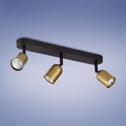 Spotlight TOP 3xGU10/10W/230V gold/black