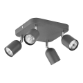 Spotlight TOP 4xGU10/10W/230V grey