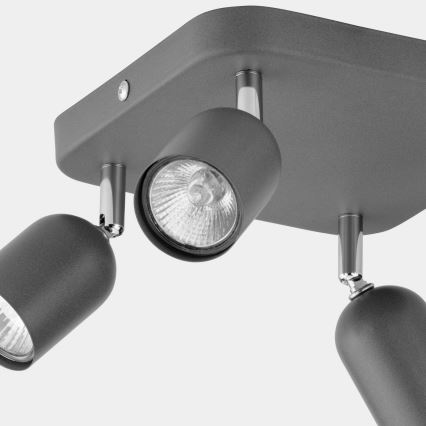Spotlight TOP 4xGU10/10W/230V grey