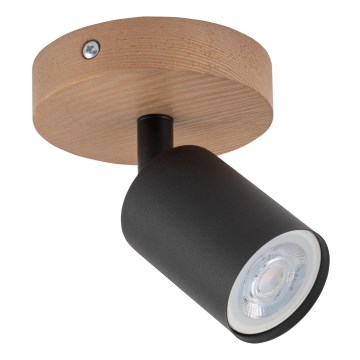 Spotlight TOP WOOD 1xGU10/10W/230V black/wood