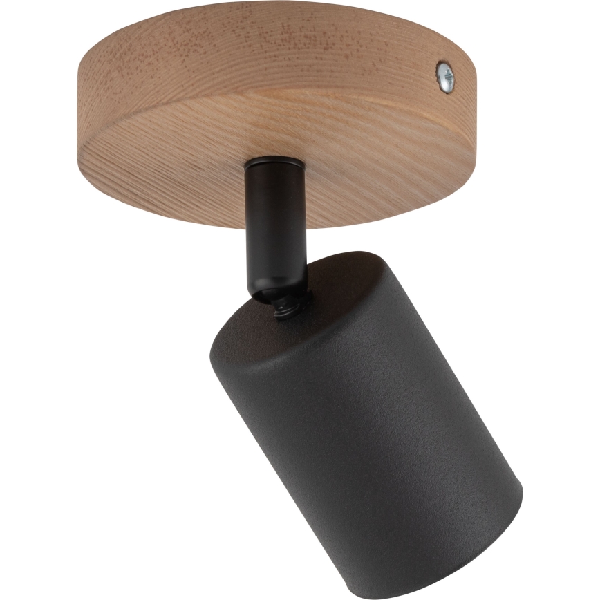 Spotlight TOP WOOD 1xGU10/10W/230V black/wood