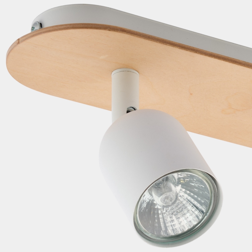 Spotlight TOP WOOD 2xGU10/10W/230V white/wood