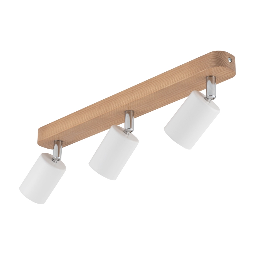 Spotlight TOP WOOD 3xGU10/10W/230V white/wood