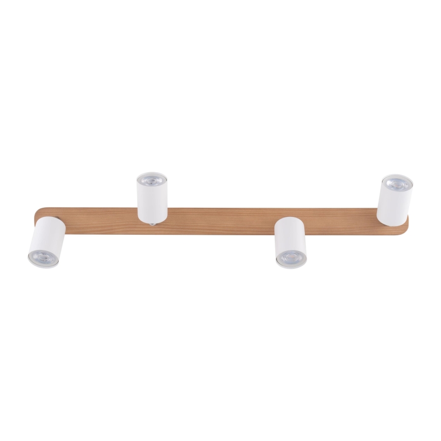 Spotlight TOP WOOD 4xGU10/10W/230V white/wood