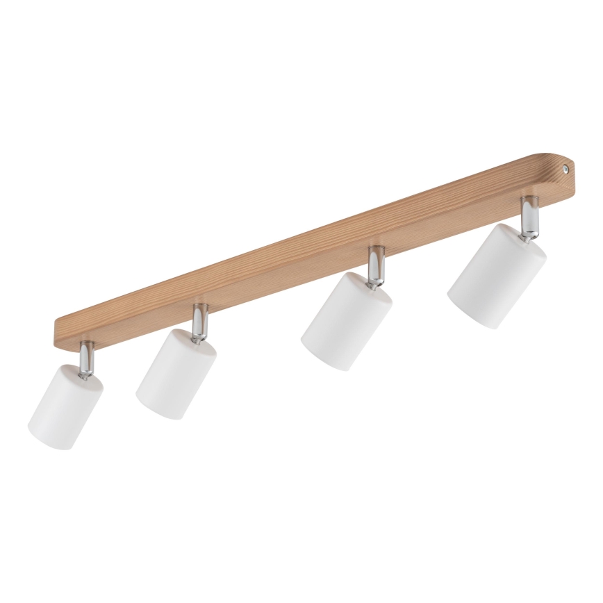 Spotlight TOP WOOD 4xGU10/10W/230V white/wood