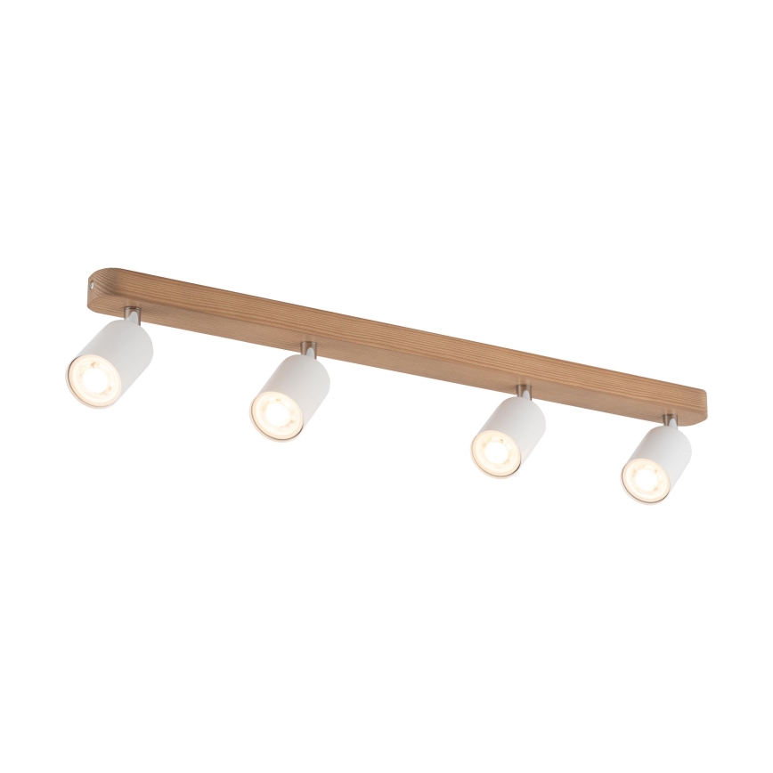 Spotlight TOP WOOD 4xGU10/10W/230V white/wood