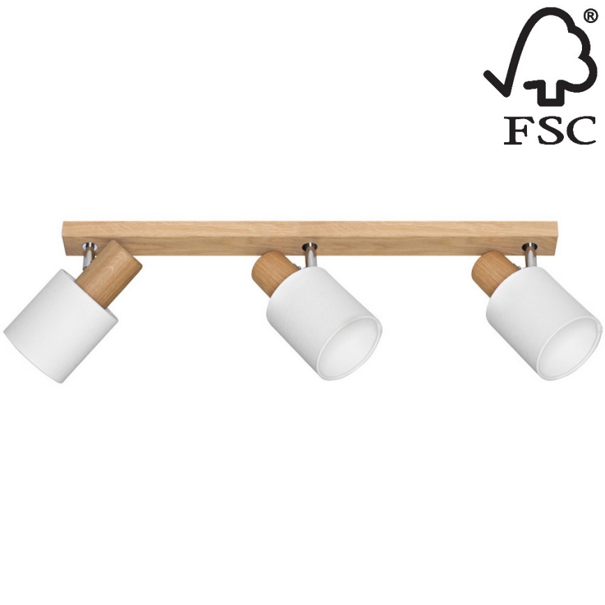Spotlight TREEHOUSE 3xE27/25W/230V oak - FSC certified