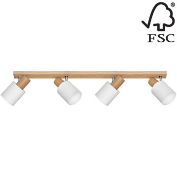 Spotlight TREEHOUSE 4xE27/25W/230V oak - FSC certified