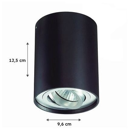 Spotlight TUBA 1xGU10/50W/230V black