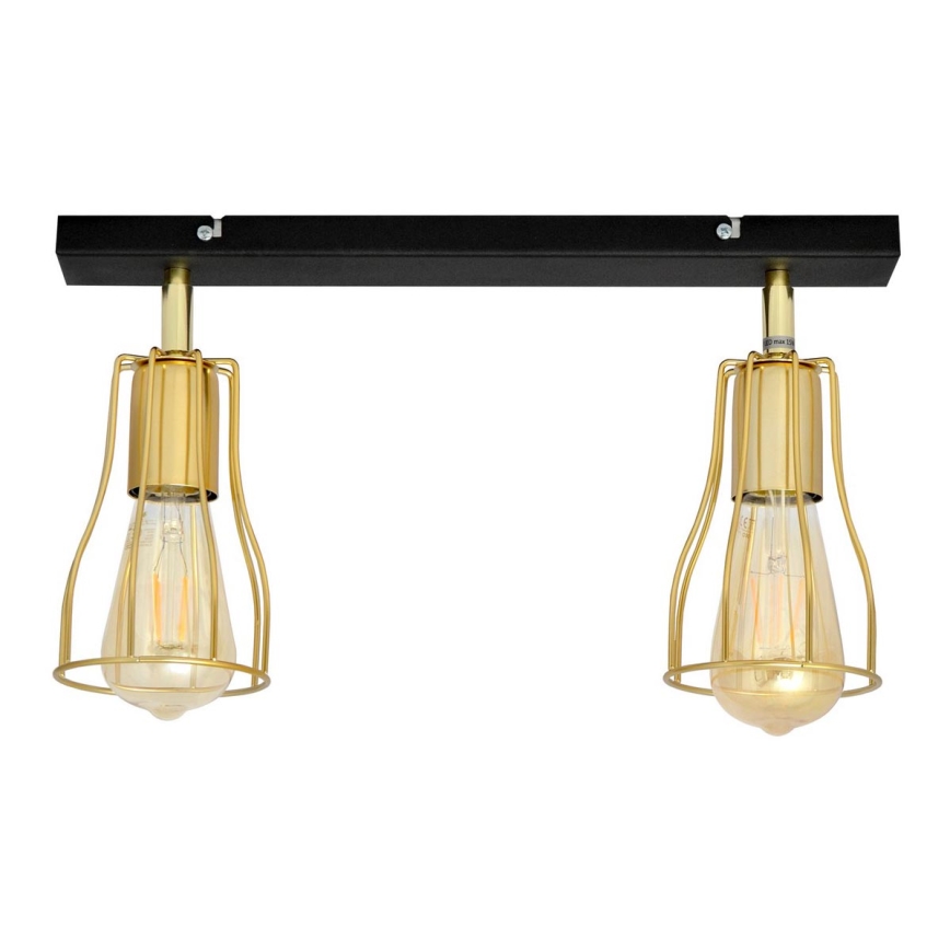 Spotlight TUBE 2xE27/15W/230V gold/black