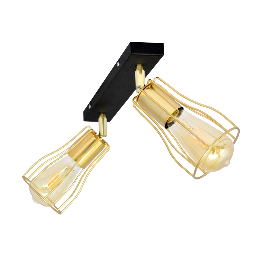 Spotlight TUBE 2xE27/15W/230V gold/black