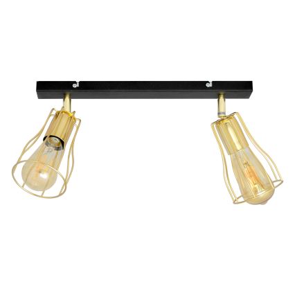 Spotlight TUBE 2xE27/15W/230V gold/black