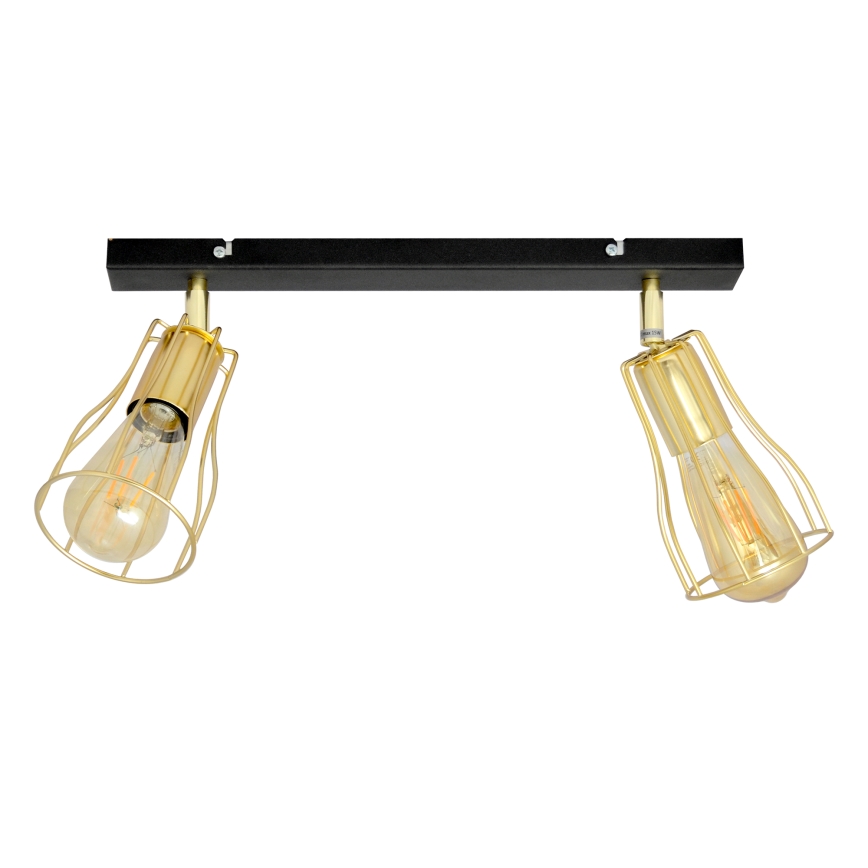 Spotlight TUBE 2xE27/15W/230V gold/black