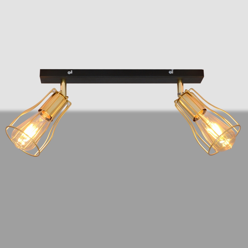 Spotlight TUBE 2xE27/15W/230V gold/black