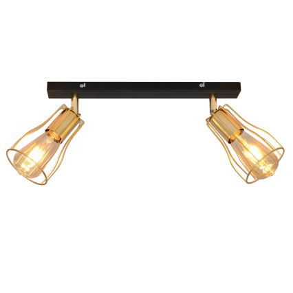 Spotlight TUBE 2xE27/15W/230V gold/black