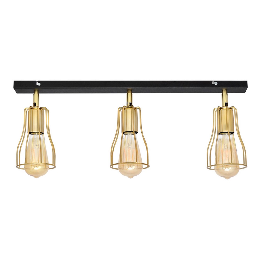 Spotlight TUBE 3xE27/15W/230V gold/black
