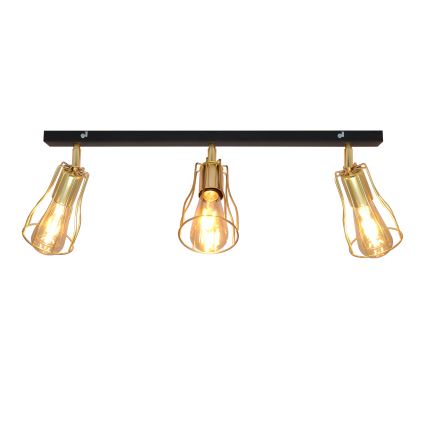 Spotlight TUBE 3xE27/15W/230V gold/black