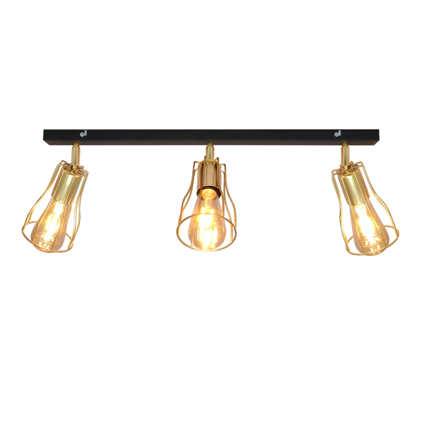 Spotlight TUBE 3xE27/15W/230V gold/black