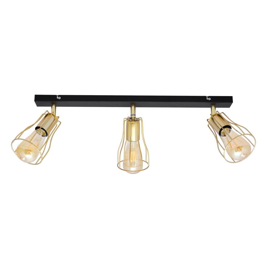 Spotlight TUBE 3xE27/15W/230V gold/black