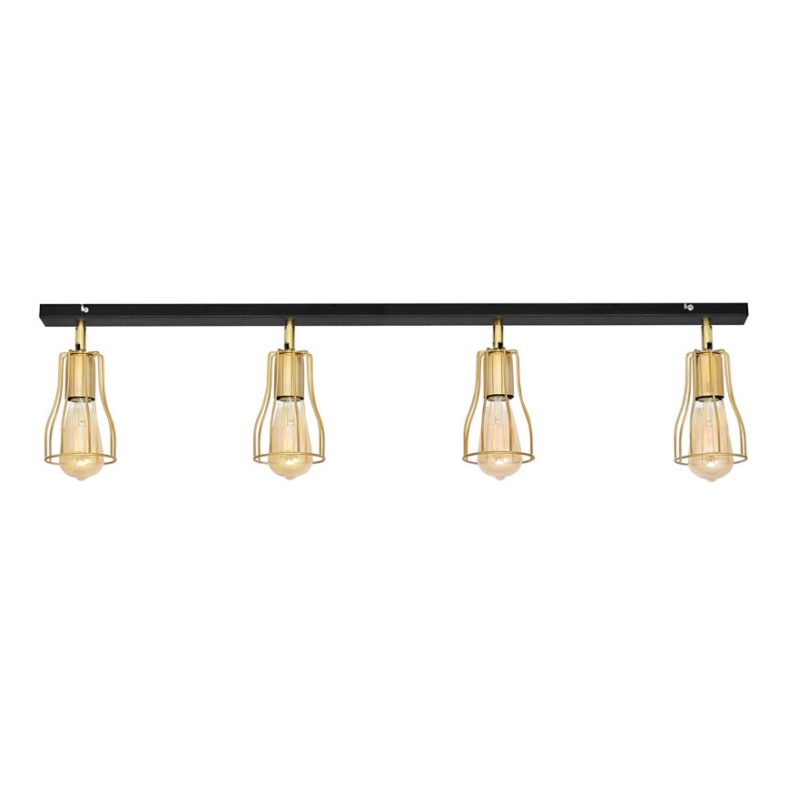 Spotlight TUBE 4xE27/15W/230V gold/black