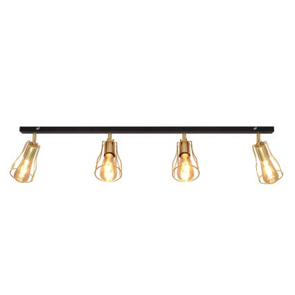 Spotlight TUBE 4xE27/15W/230V gold/black