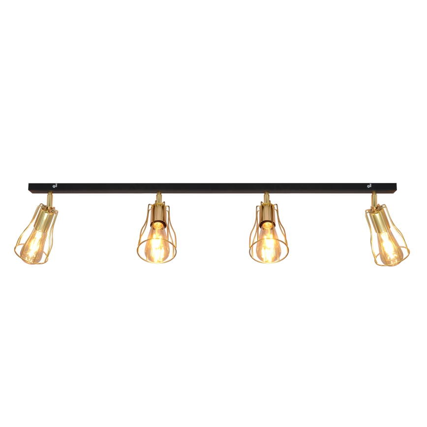 Spotlight TUBE 4xE27/15W/230V gold/black