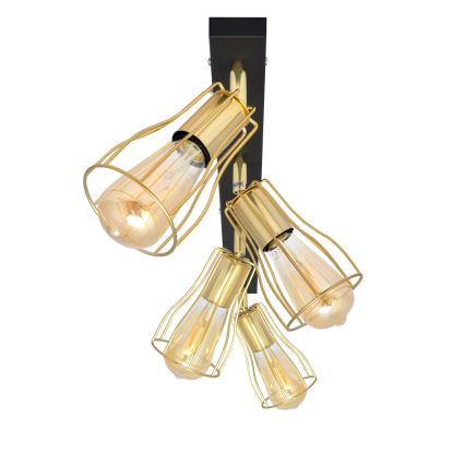 Spotlight TUBE 4xE27/15W/230V gold/black