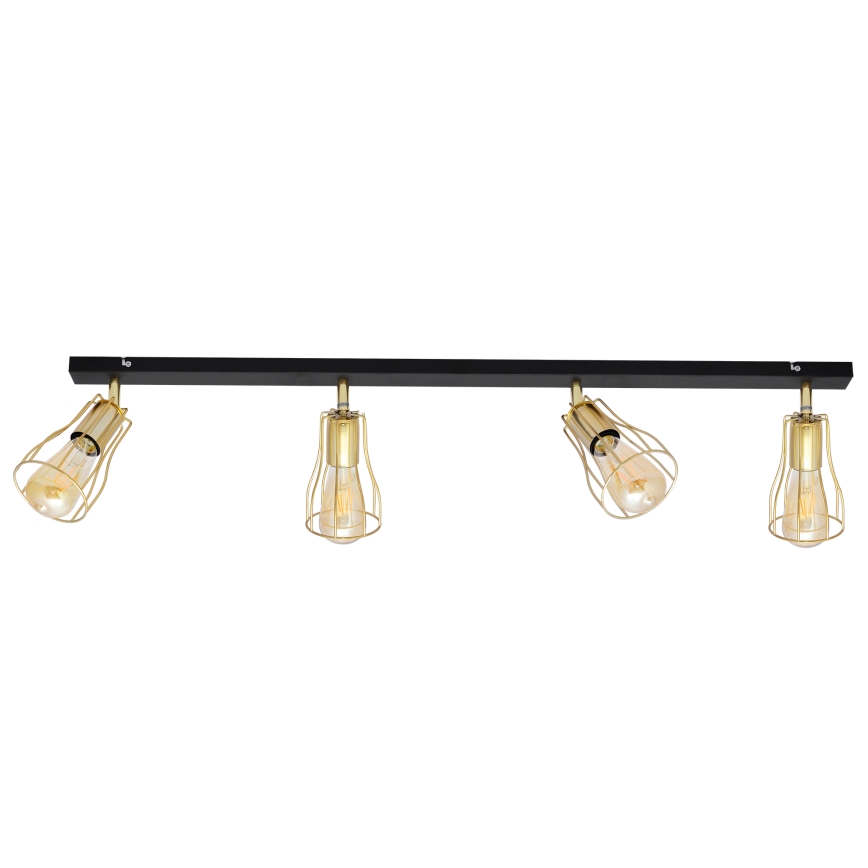 Spotlight TUBE 4xE27/15W/230V gold/black