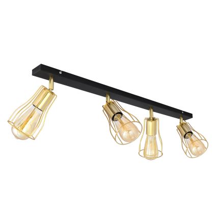 Spotlight TUBE 4xE27/15W/230V gold/black