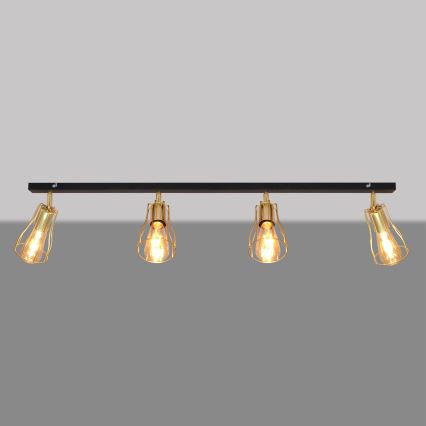 Spotlight TUBE 4xE27/15W/230V gold/black