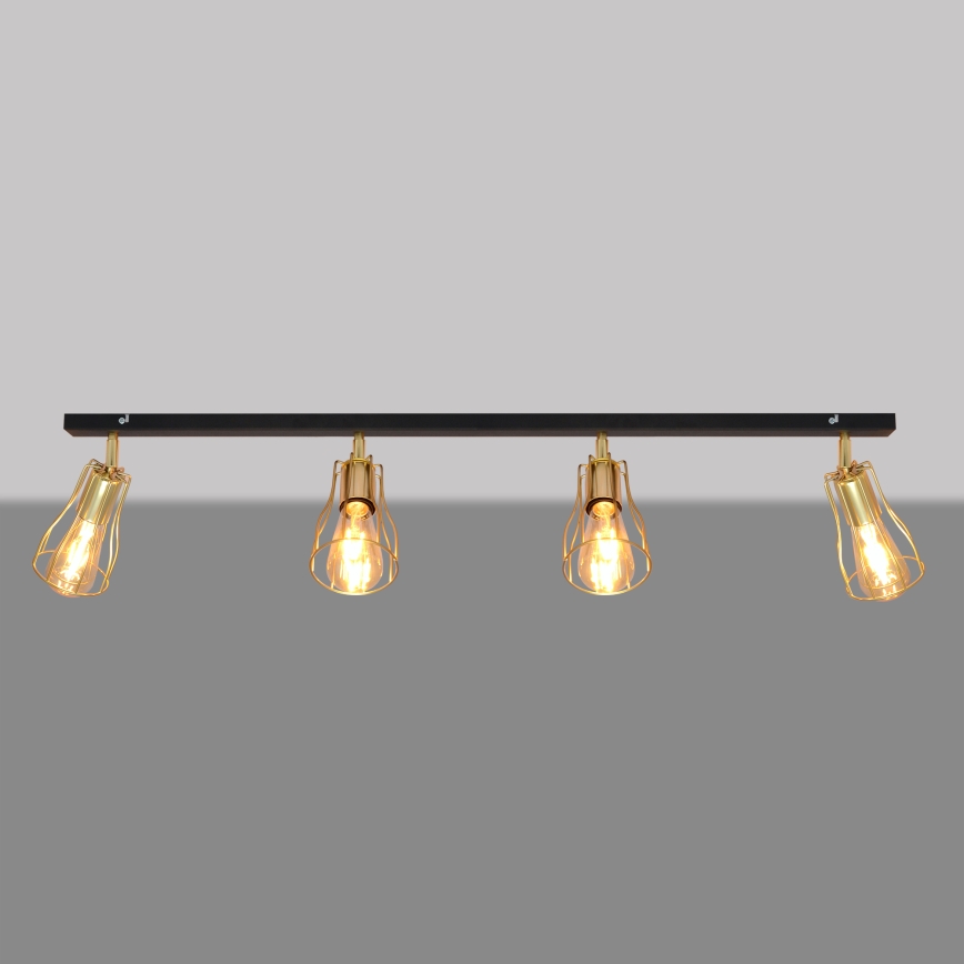 Spotlight TUBE 4xE27/15W/230V gold/black