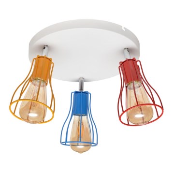 Spotlight TUBE II 3xE27/15W/230V orange/blue/red
