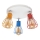 Spotlight TUBE II 3xE27/15W/230V orange/blue/red
